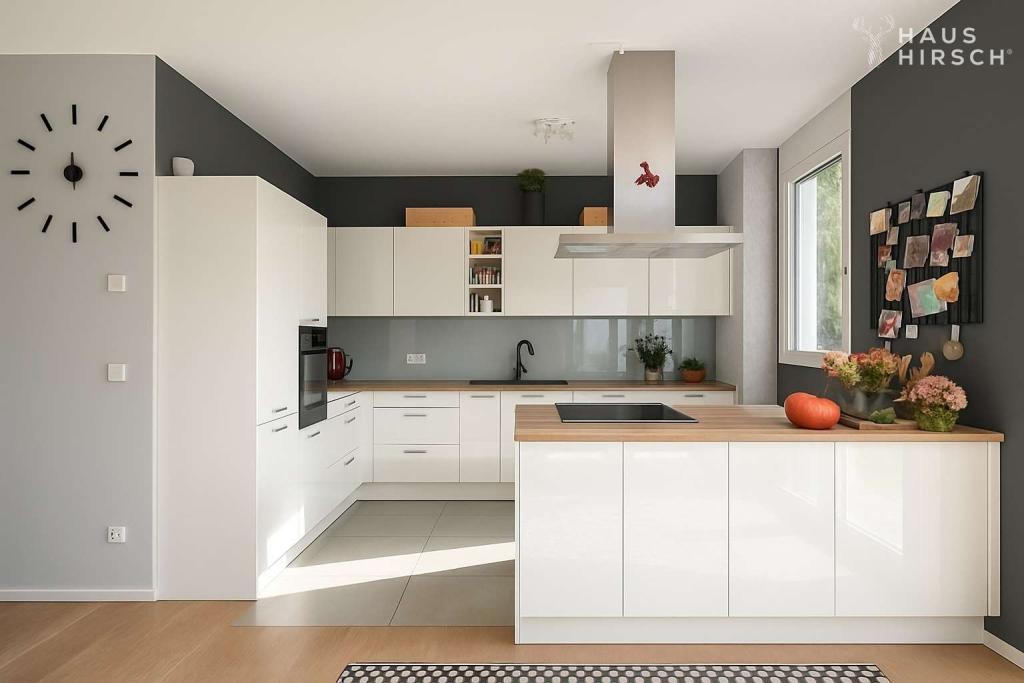 Küche mit Einbauküche