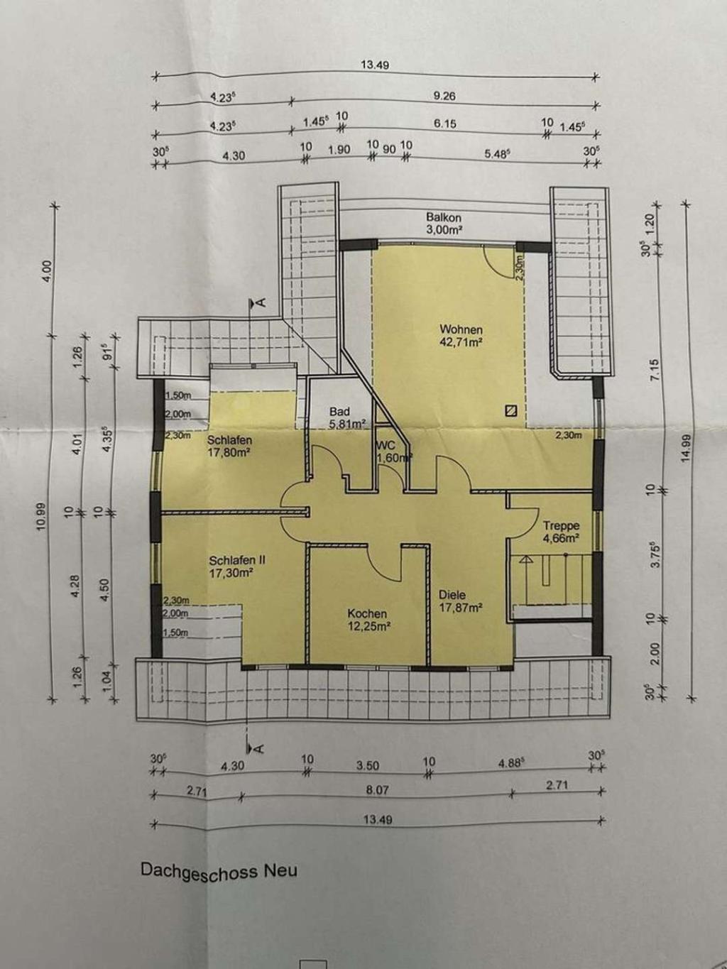 Grundriss OG bemaßt