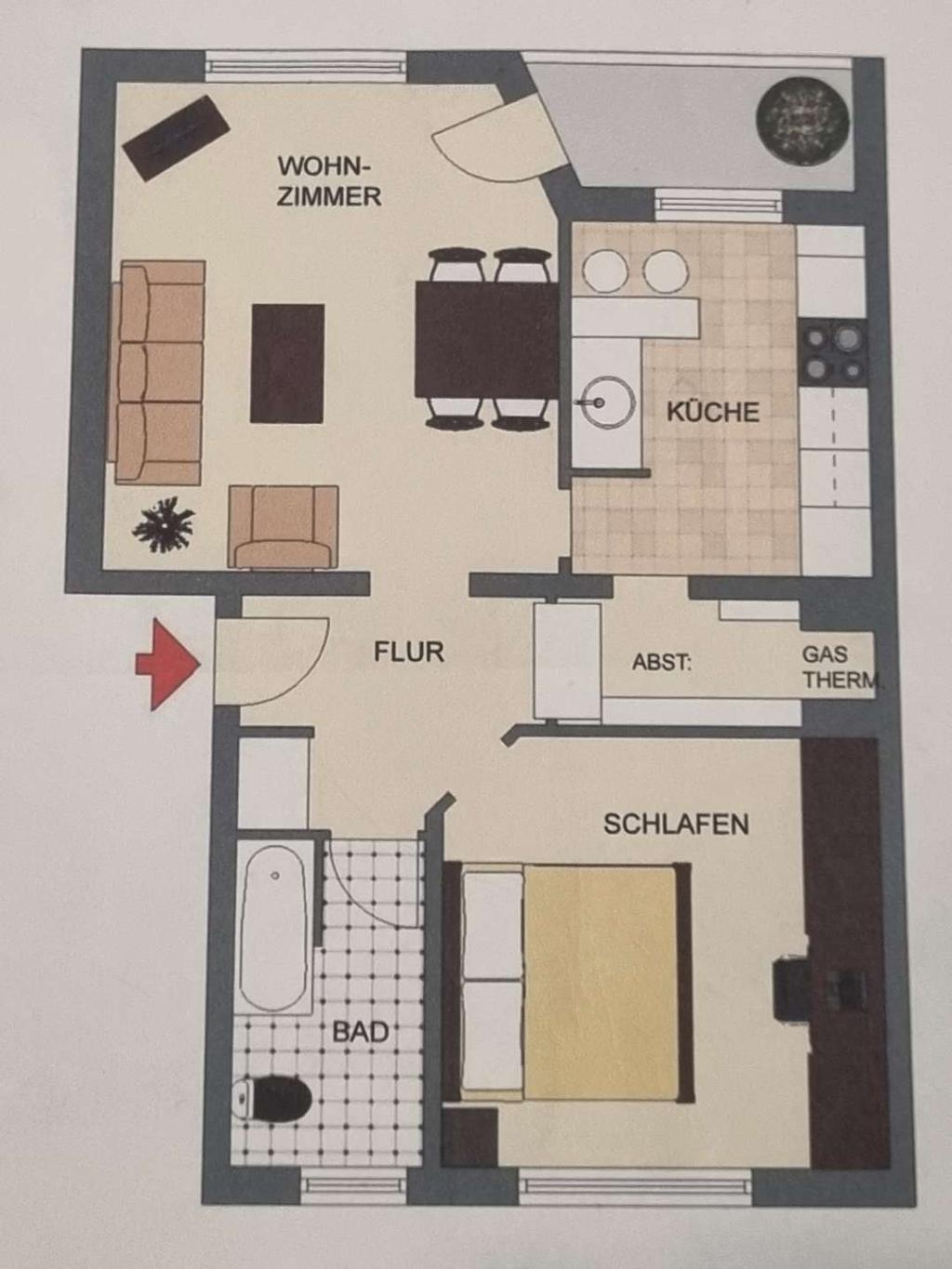 Grundriss (mit altem Bad)