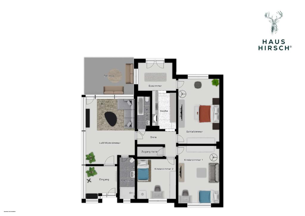Grundriss EG (mit Einrichtungsvorschlag)