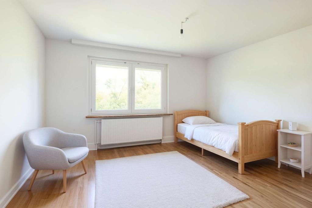 Möbliert (virtuell) Schlaf-/Kinderzimmer