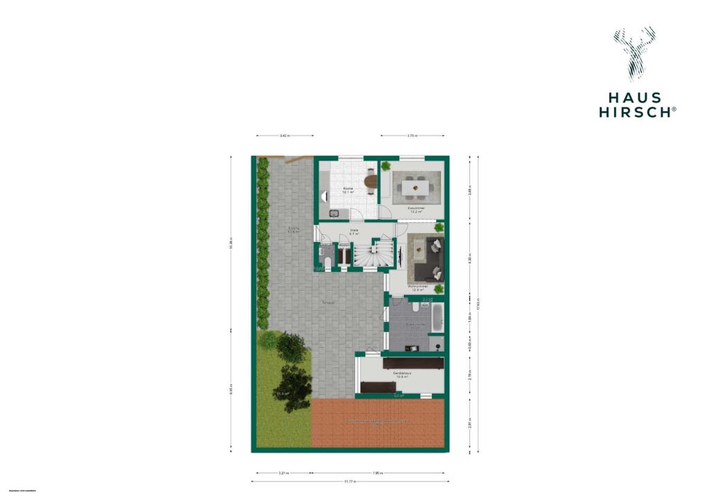 Grundriss EG + Außenbereich - bildlich