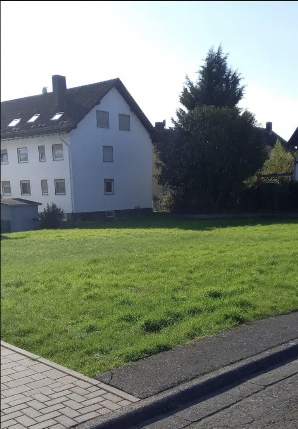 der letzte Bauplatz in diesem Gebiet