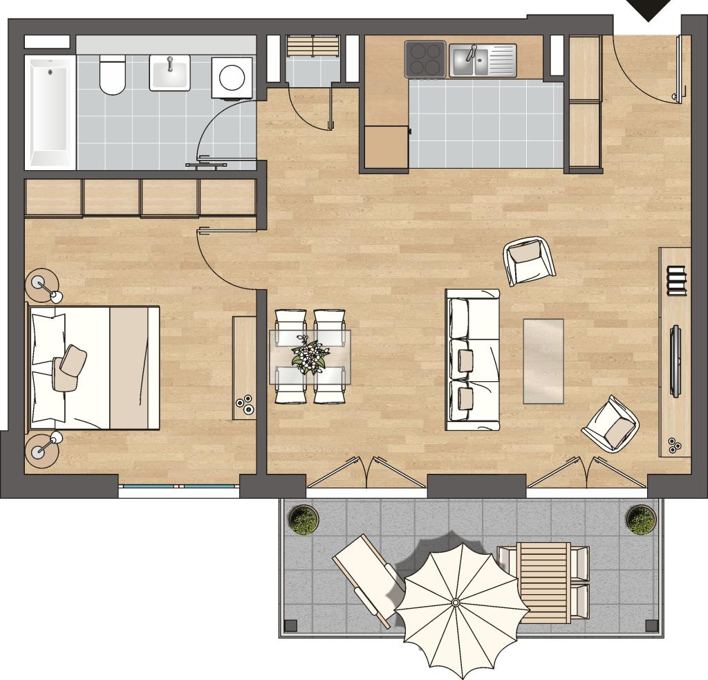Schöne 2-Zimmer-Wohnung in Griesheim - Photo 2