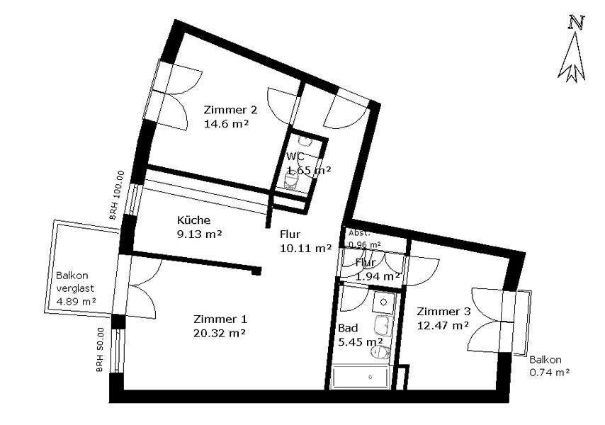 Gemütliche 3-Zimmer-Wohnung mit Balkon (verglast) in Ahrensburg - Photo 2