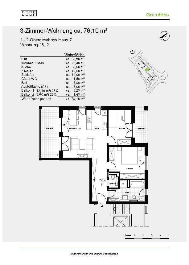 Exklusive 3-Zimmer-Wohnung mit zwei Balkonen - Foto 1