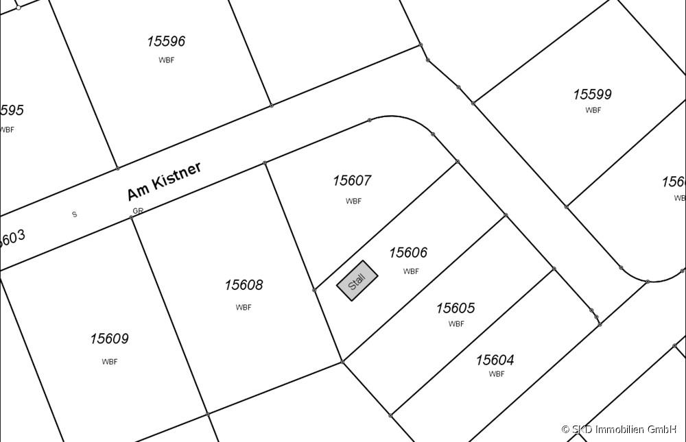 Lageplanausschnitt Flst. Nr. 15607, Am Kistner 7
