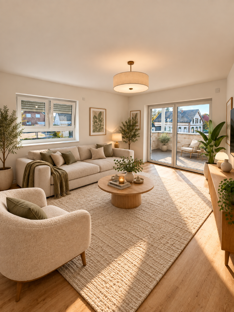 Erstbezug in Loxstedt-Nesse: Moderne 3-Zimmer-Wohnung mit überdachtem Balkon - Foto 4