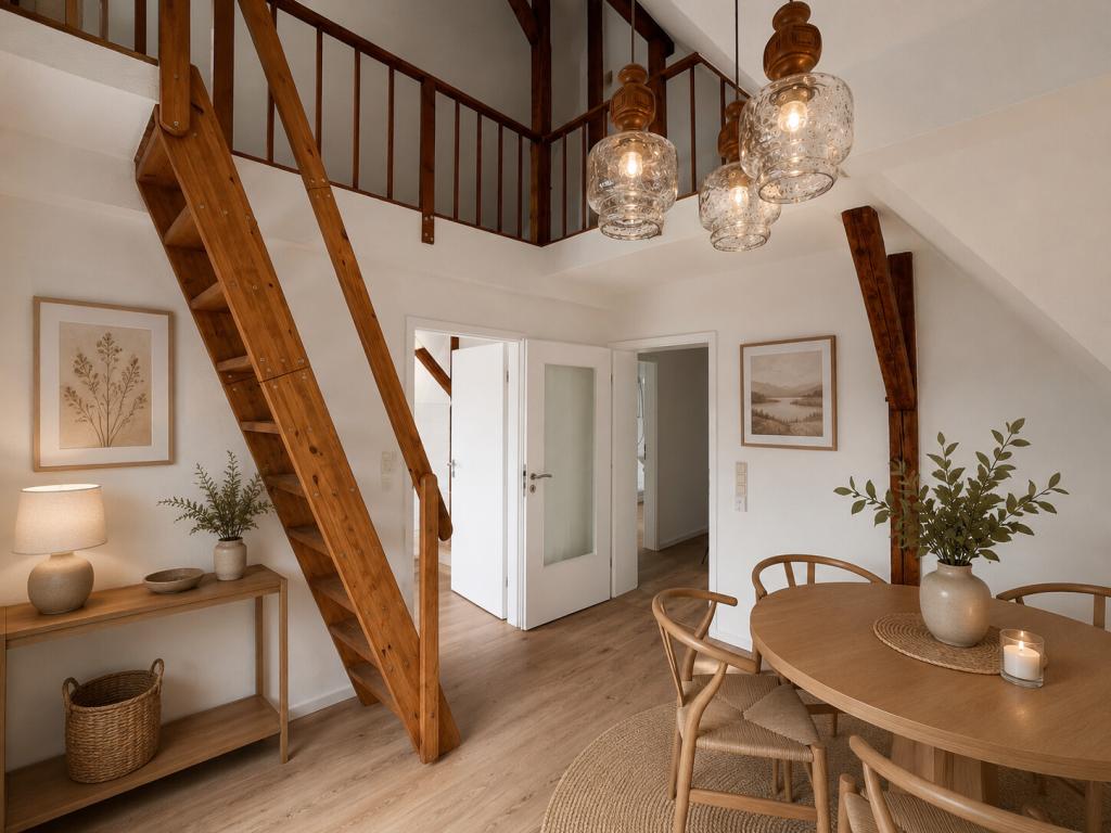 Wohnen mit Charakter in Wissen Frisch renovierte 2-Zimmer-Loftwohnung mit Galerie, Balkon und Stellplatz - Photo 4