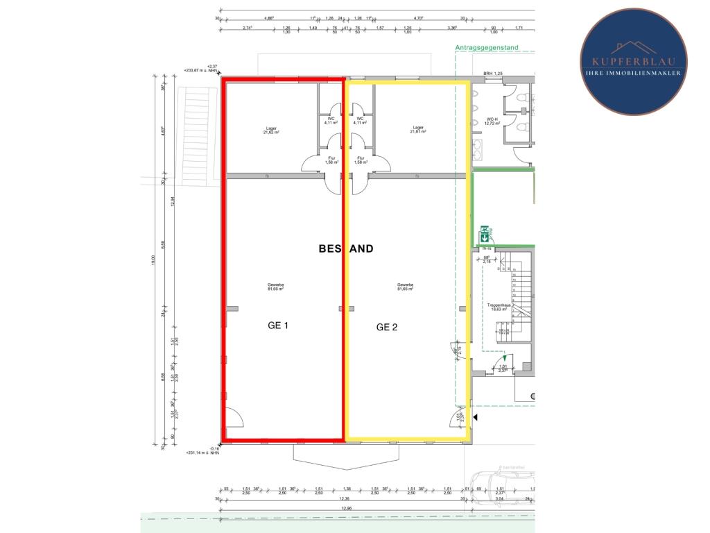 Grundriss EG - rechts (gelb)