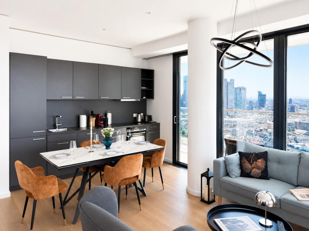Grand Tower - Möblierte Vier-Zimmer-Wohnung mit Skylineblick - Foto 5