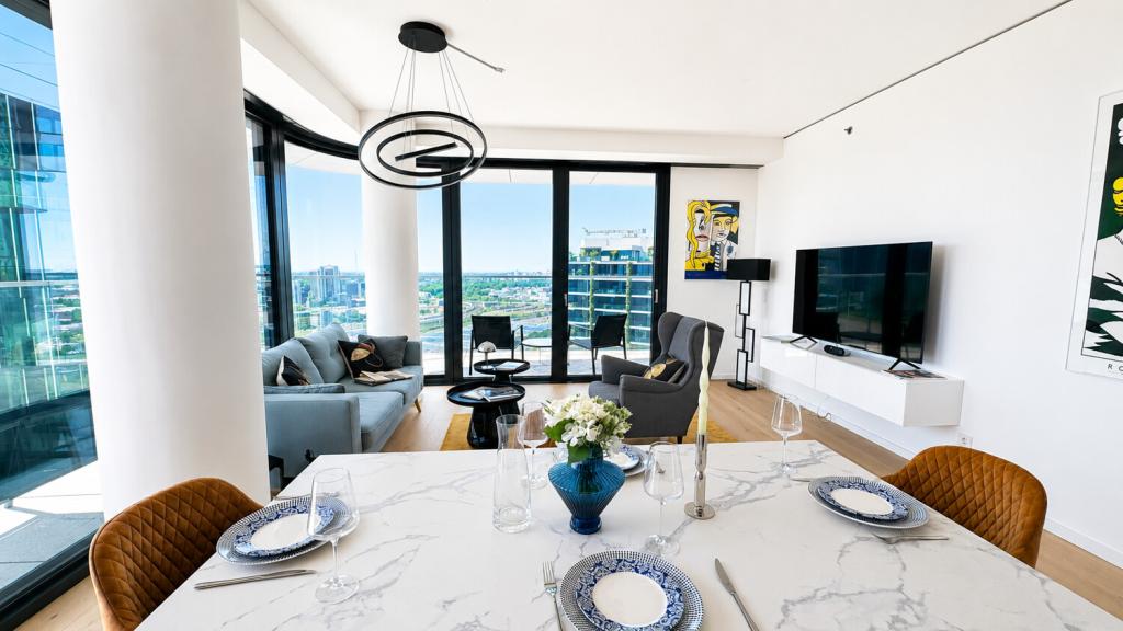 Grand Tower - Möblierte Vier-Zimmer-Wohnung mit Skylineblick - Foto 4