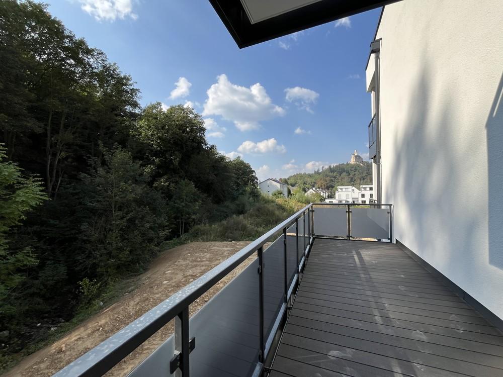 Balkon Blick auf den Bach