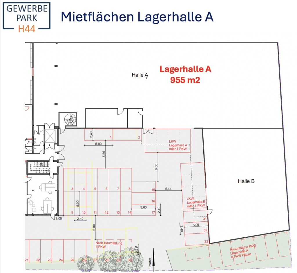 Lagerhalle A 955m2 EG