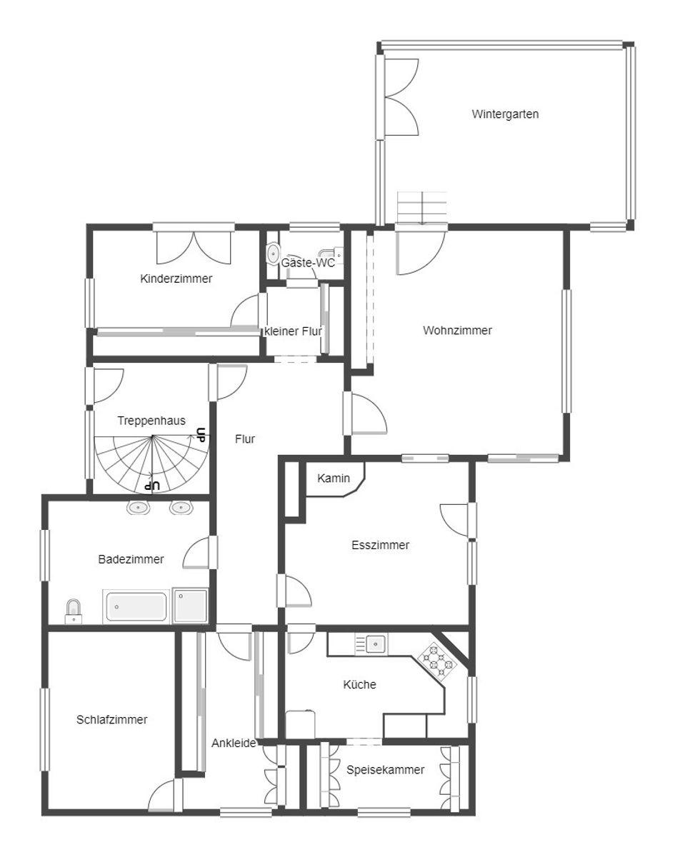 Grundriss Skizze EG