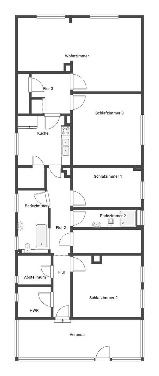 Grundriss Skizze WE 3 EG