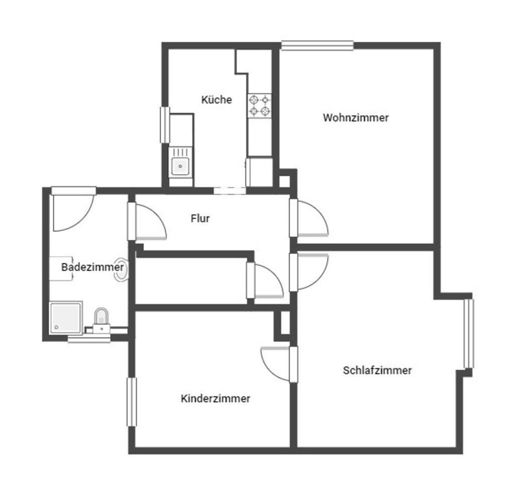Grundriss Skizze WE 1 DG