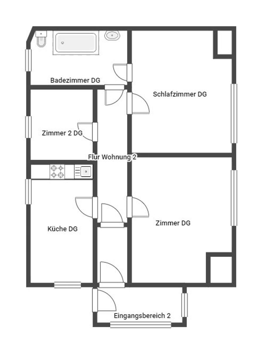 Grundriss Skizze 2. OG