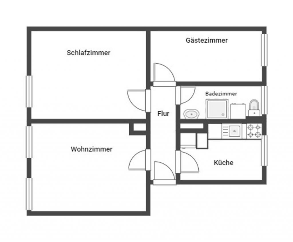 Grundriss Skizze Whg. rechts