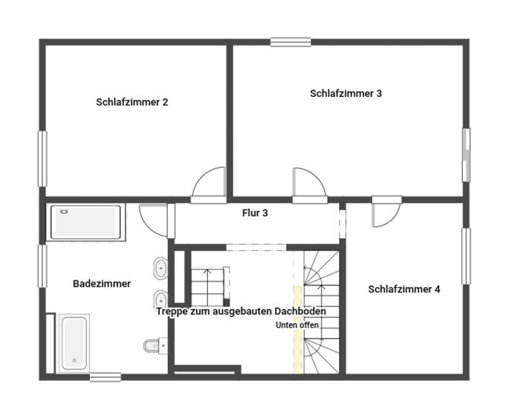 Grundriss Skizze 1.OG