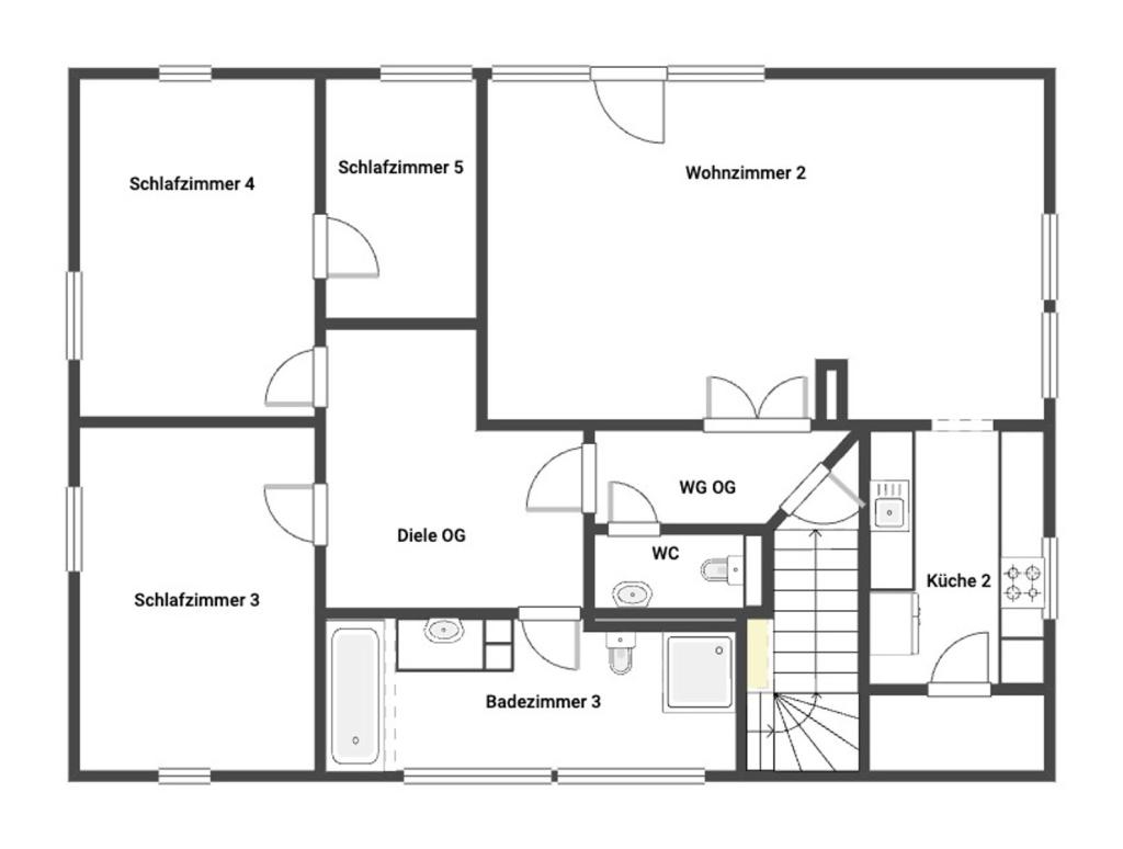 Grundriss Skizze 1.OG