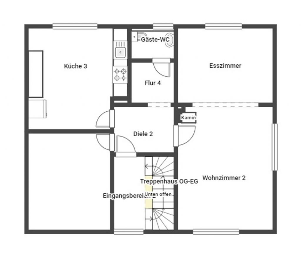 Grundriss Skizze 1.OG