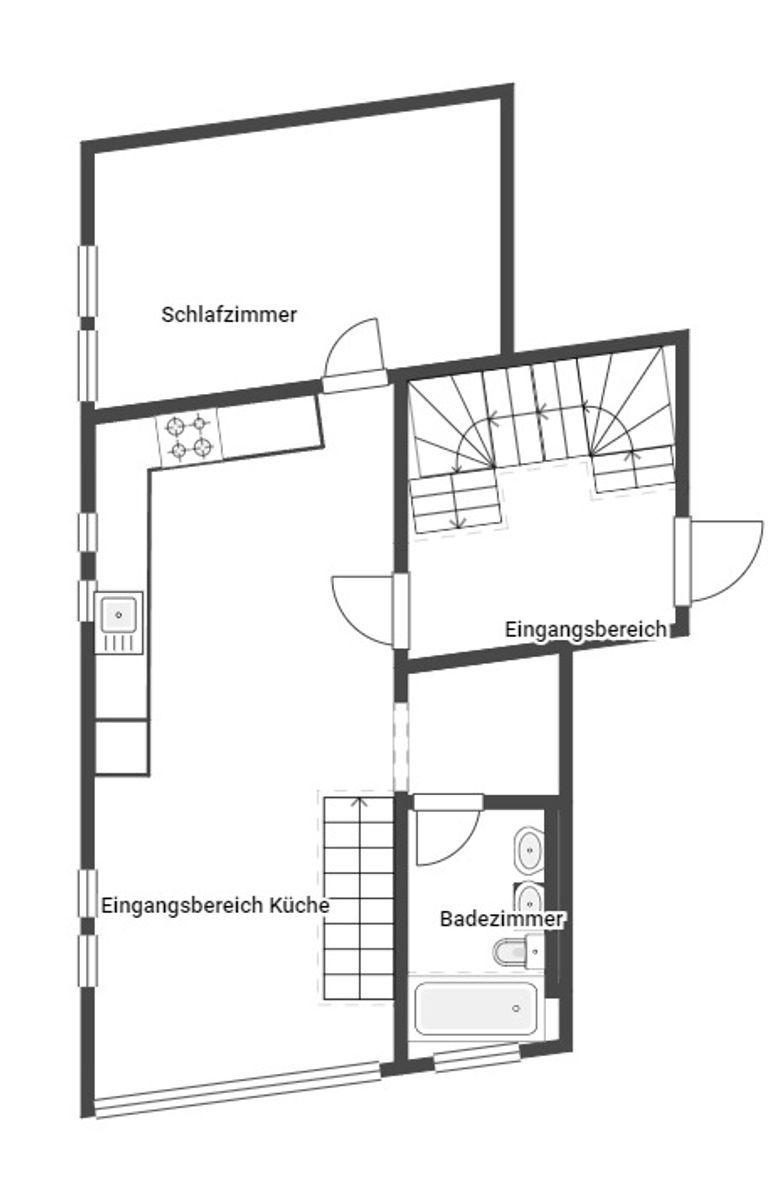 Grundriss Skizze 1.OG