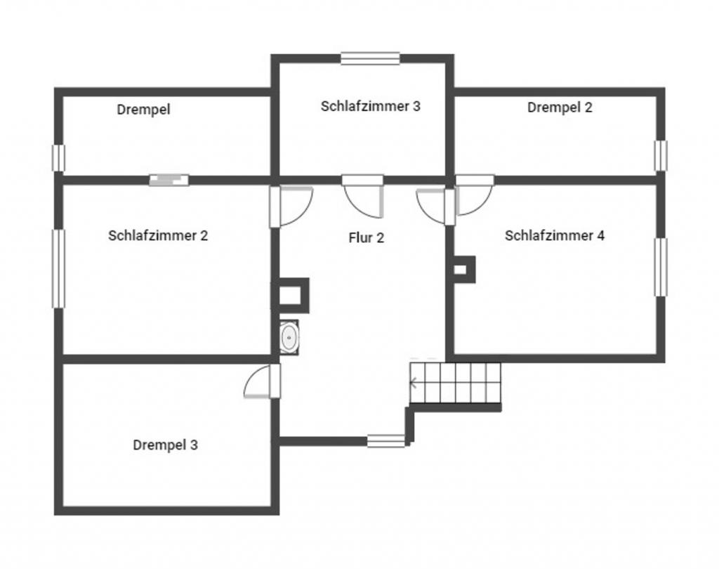 Grundriss Skizze 1.OG