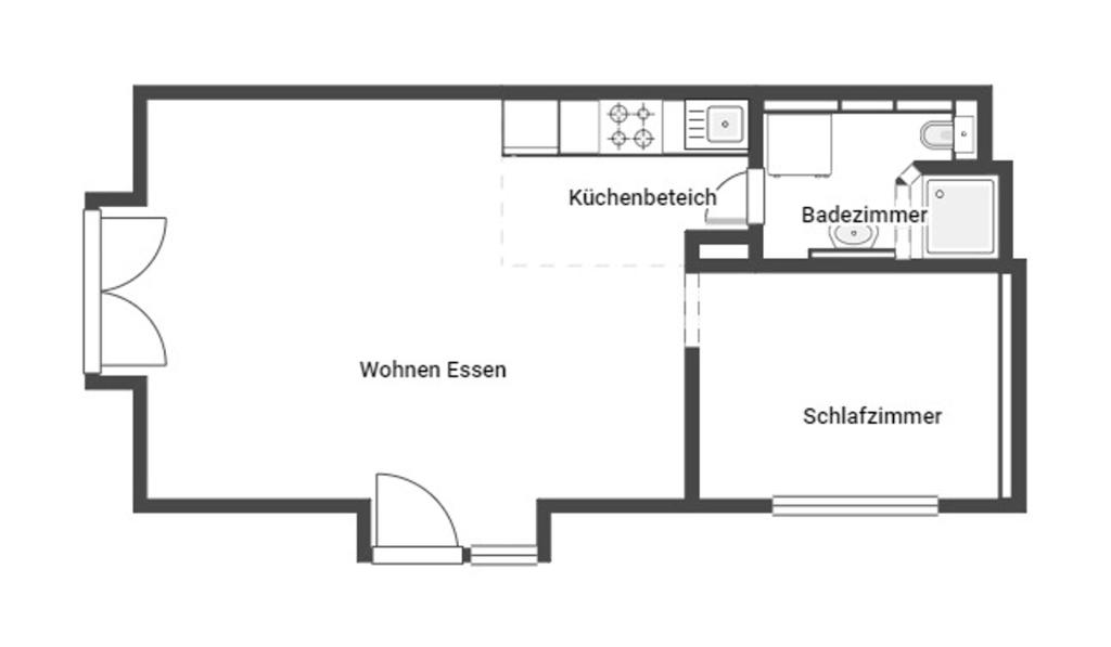 Grundriss rechte Wohnung