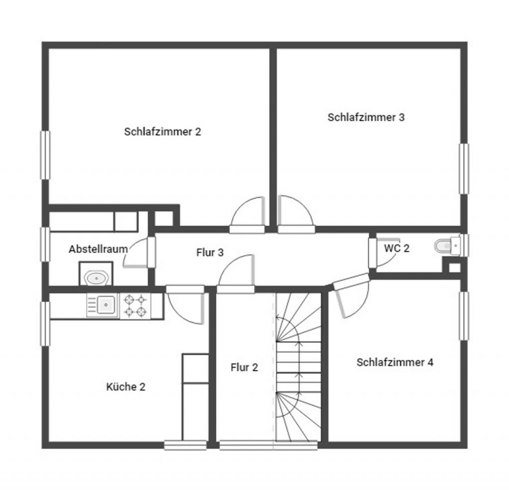 Grundriss Skizze 1:OG