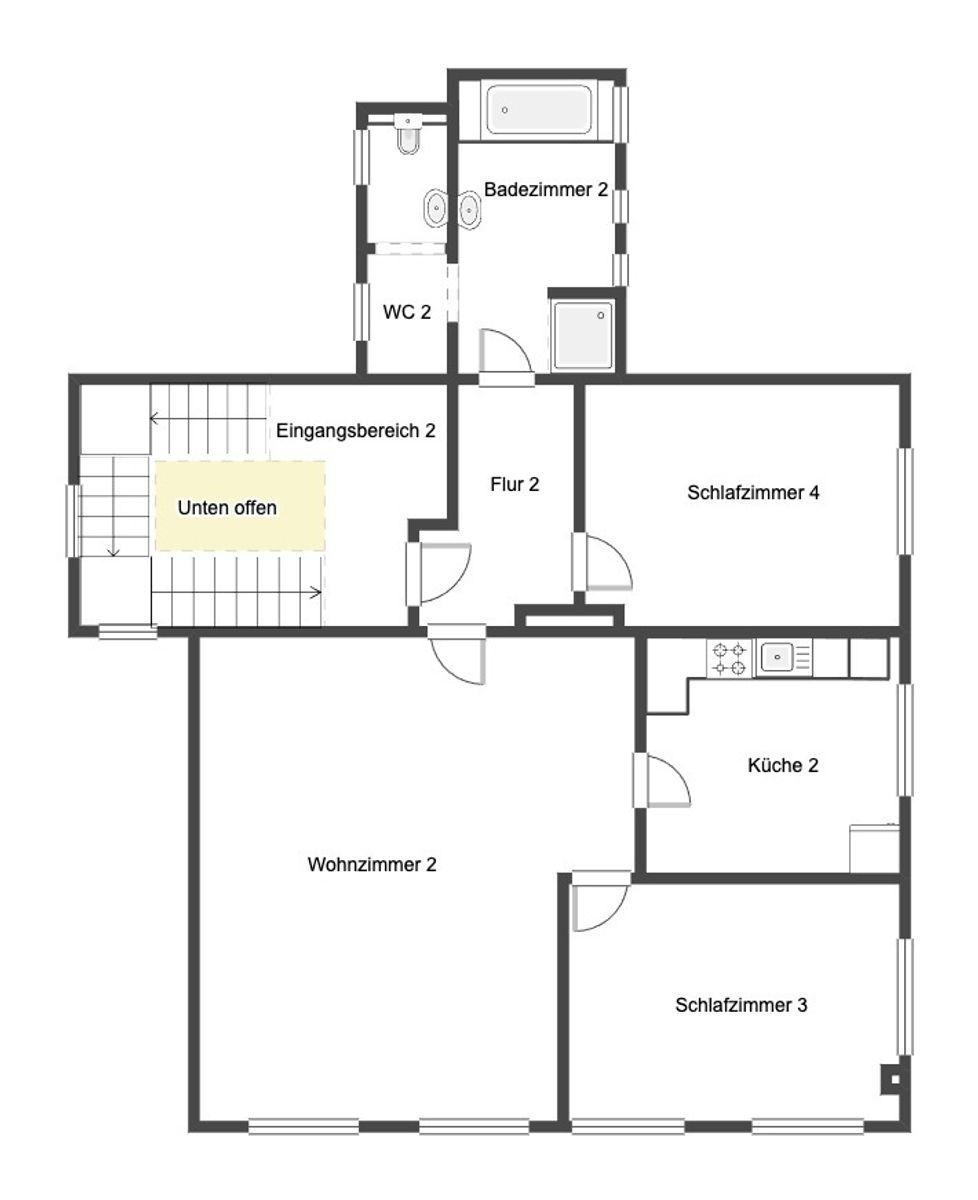 Grundriss Skizze 1. OG