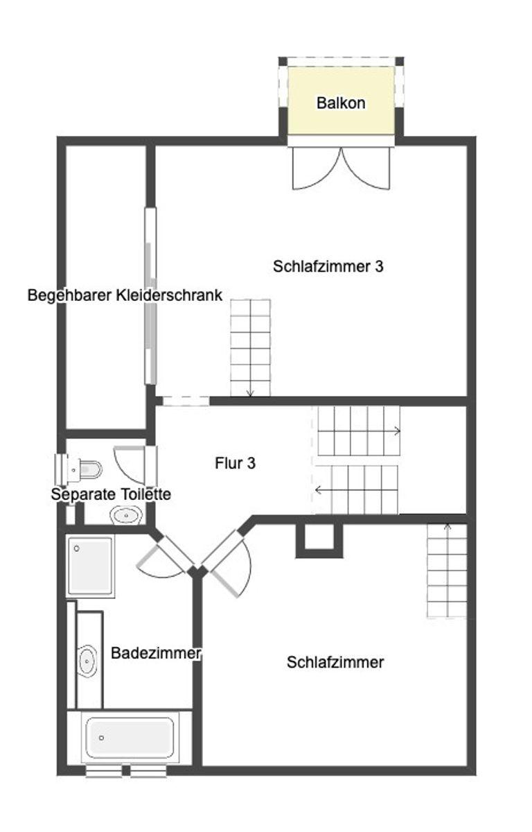 Grundriss Skizze 1. OG