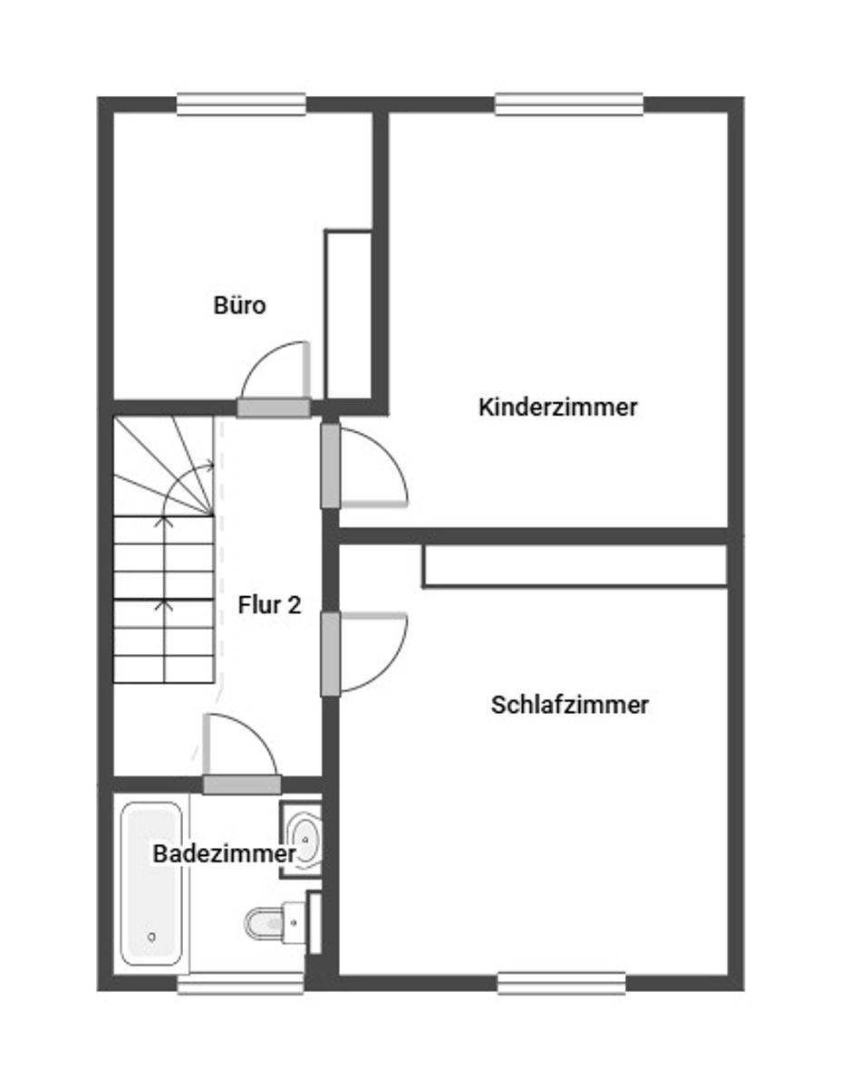 Grundriss Skizze 1.OG