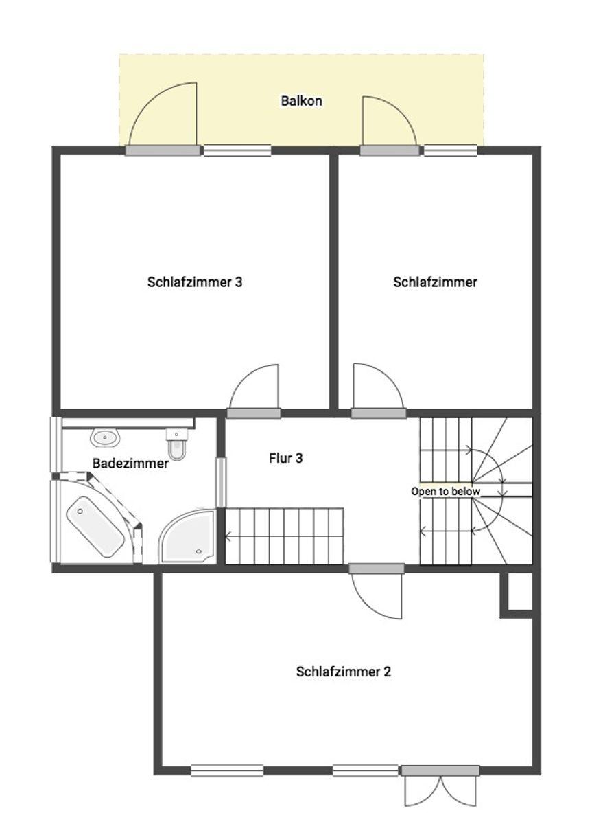 Grundriss Skizze 1.OG