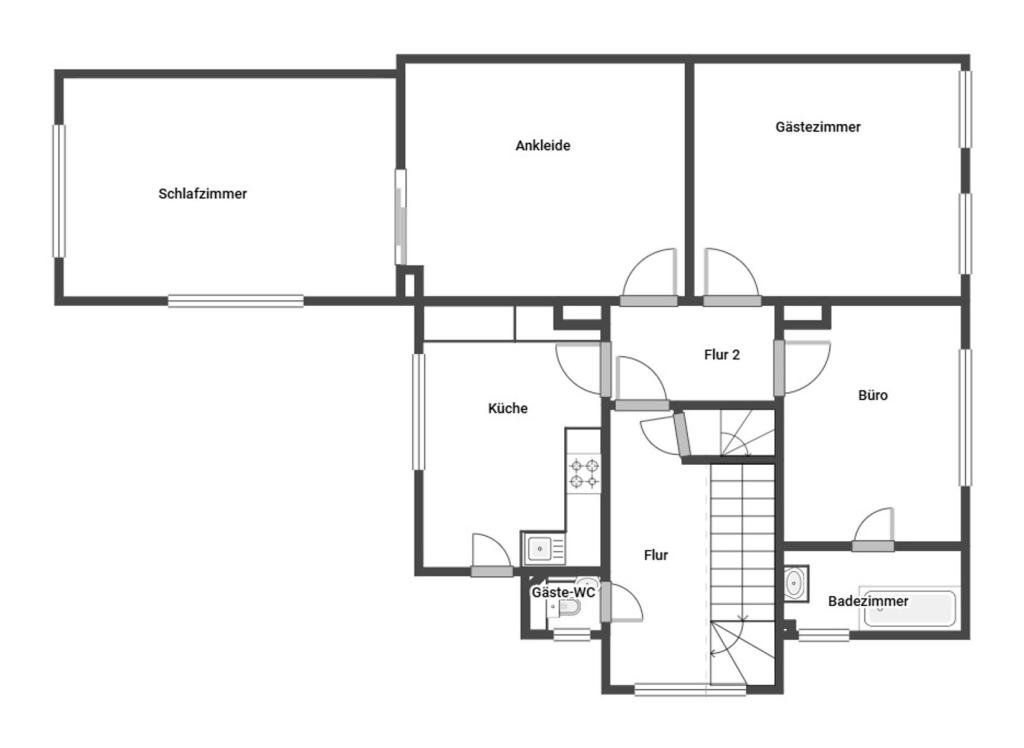 Grundriss Skizze 1.OG