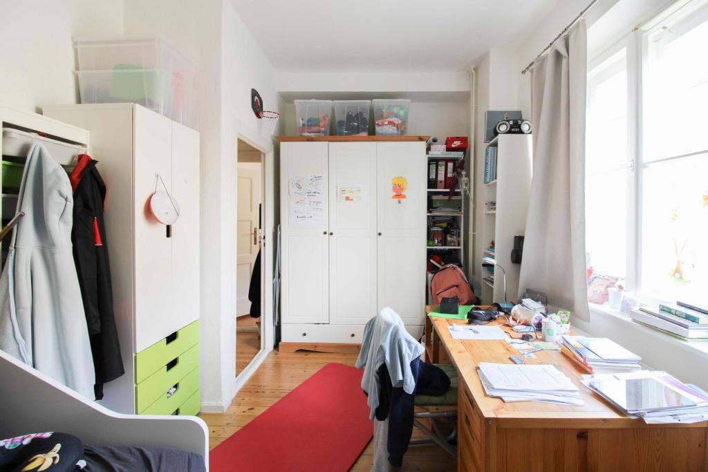 Schlafzimmer aus der Ecke