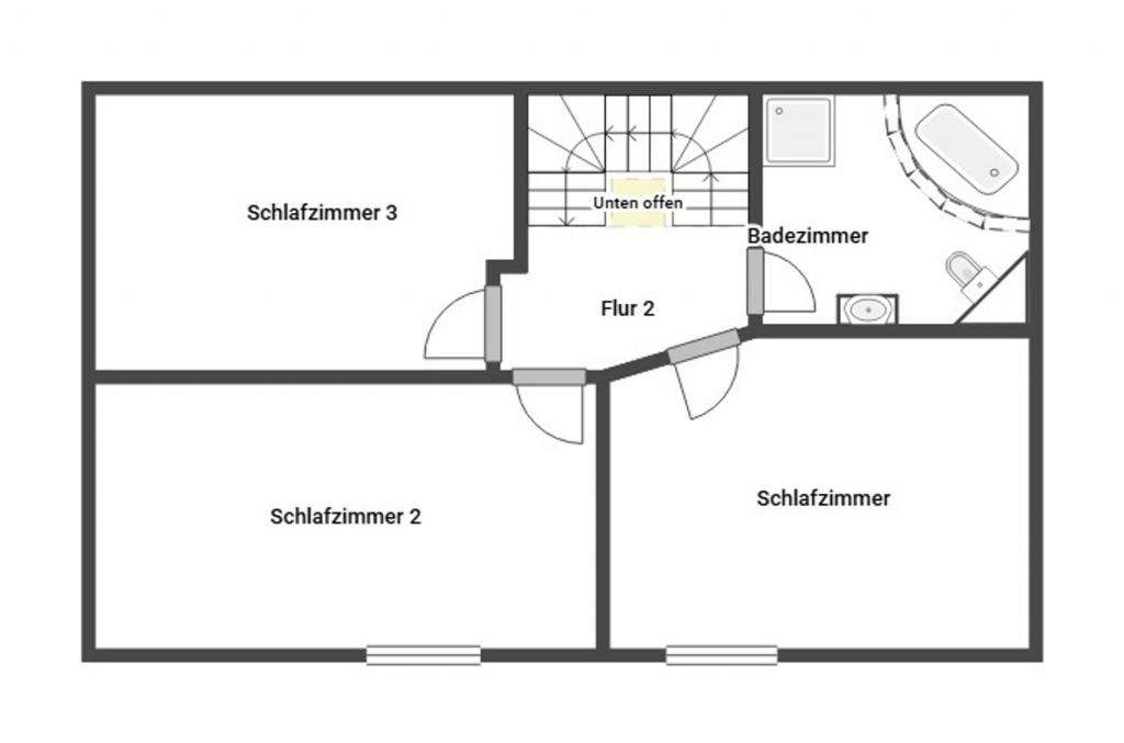 Grundriss Skizze 1.OG