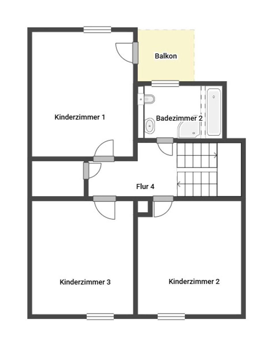 Grundriss Skizze 1.OG