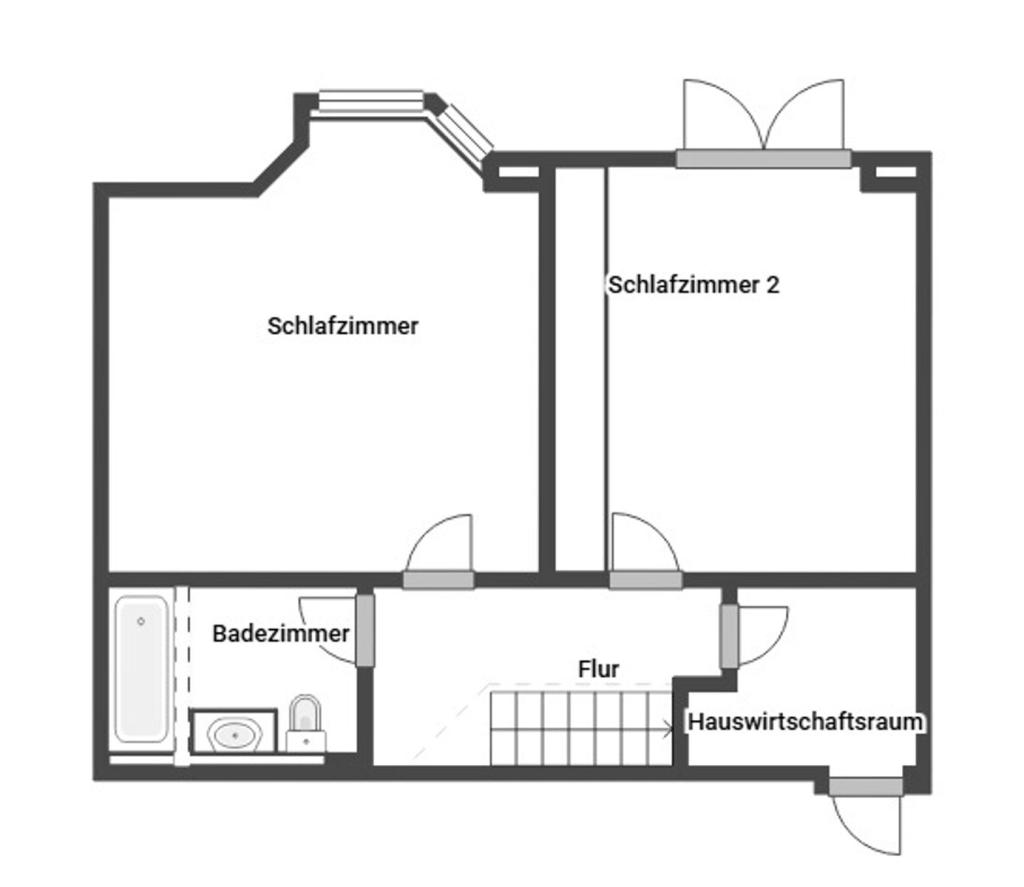Grundriss Skizze EG Whg. 2