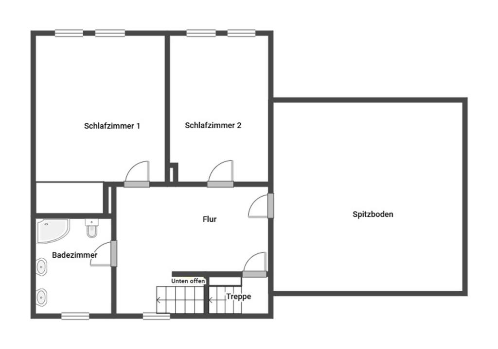 Grundriss Skizze 1.OG