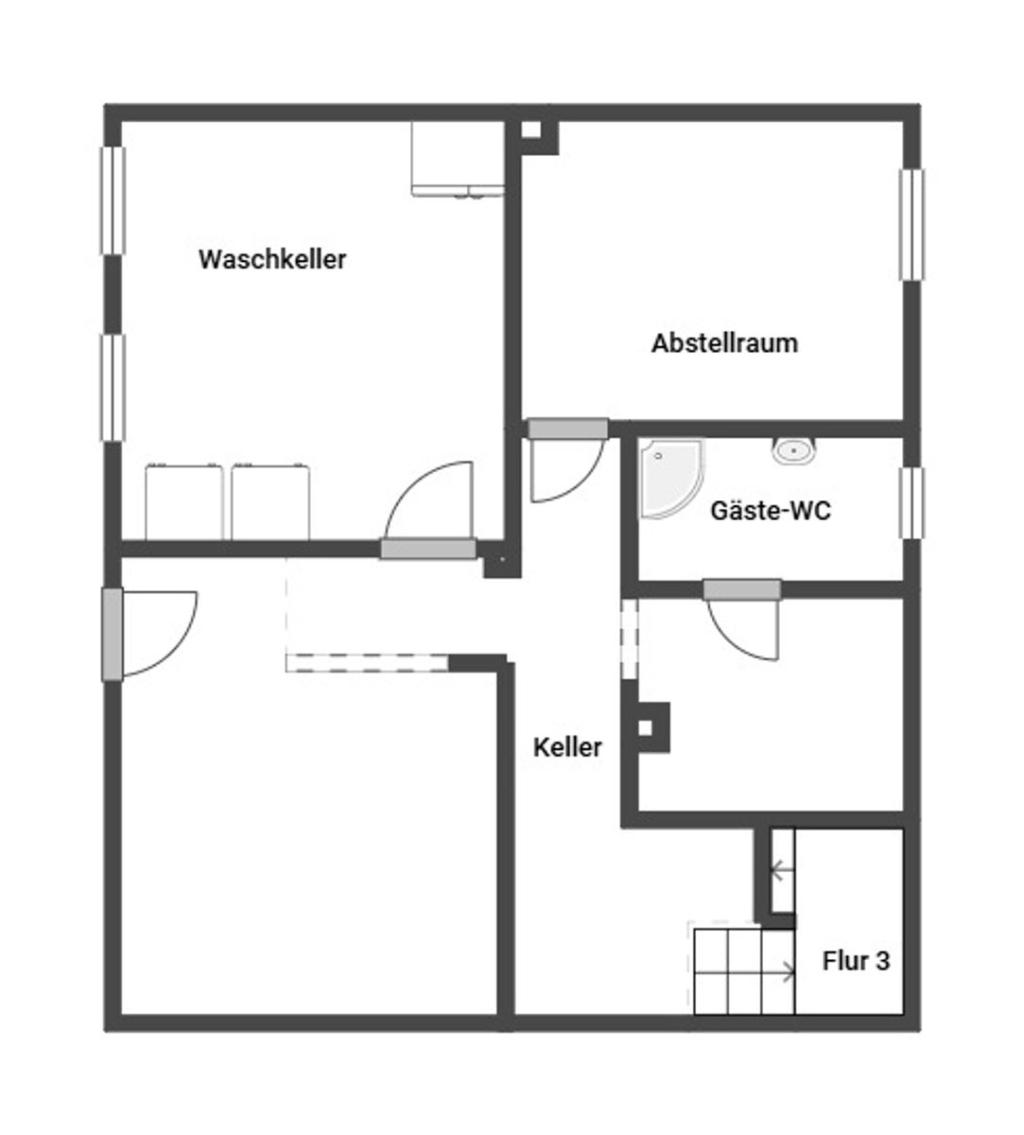 Grundriss Skizze 1. UG