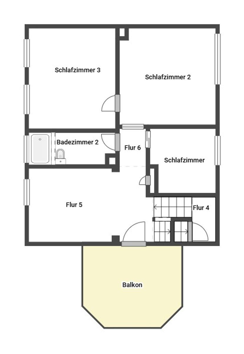 Grundriss Skizze 1.OG
