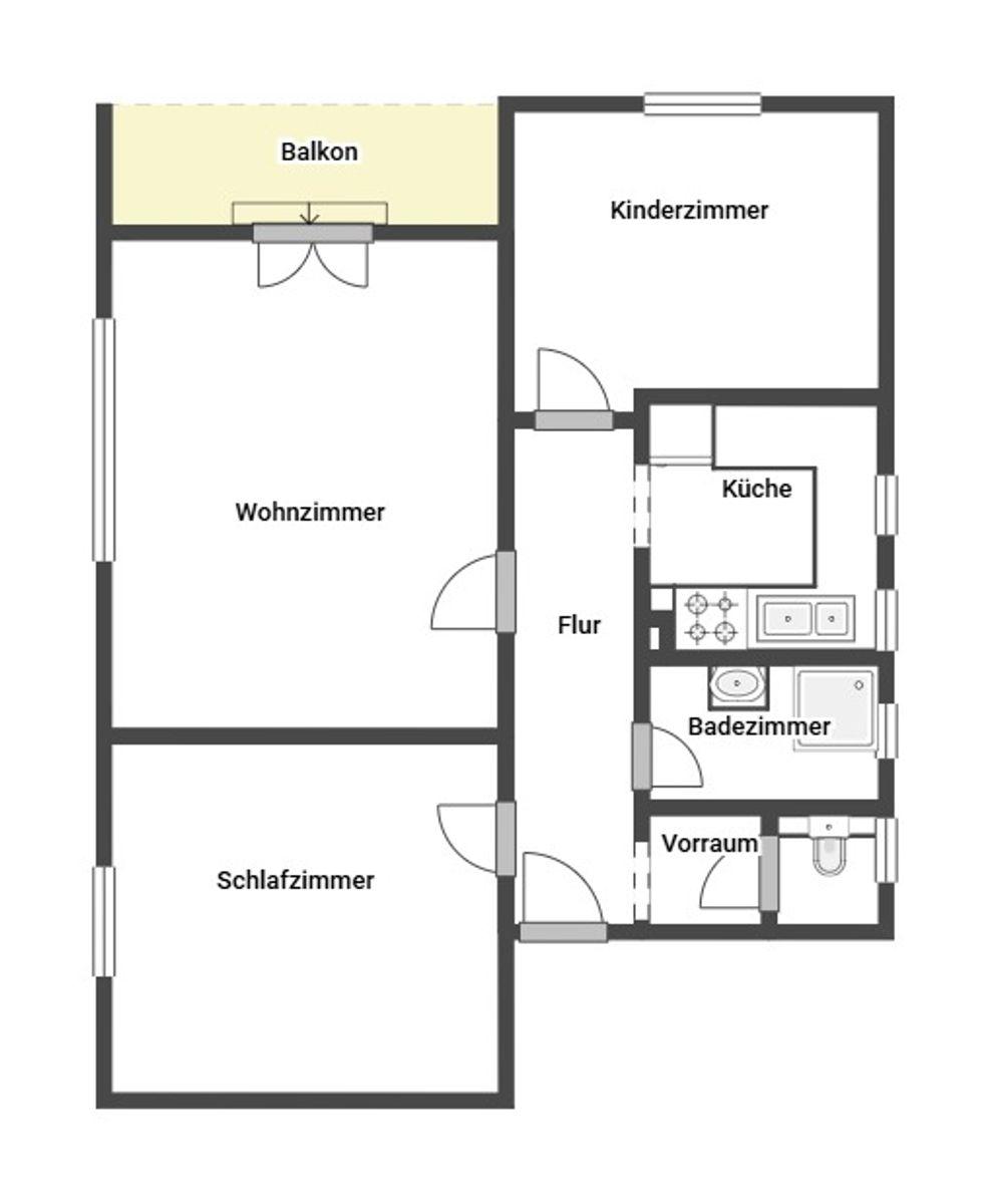 Grundriss Skizze 1.OG