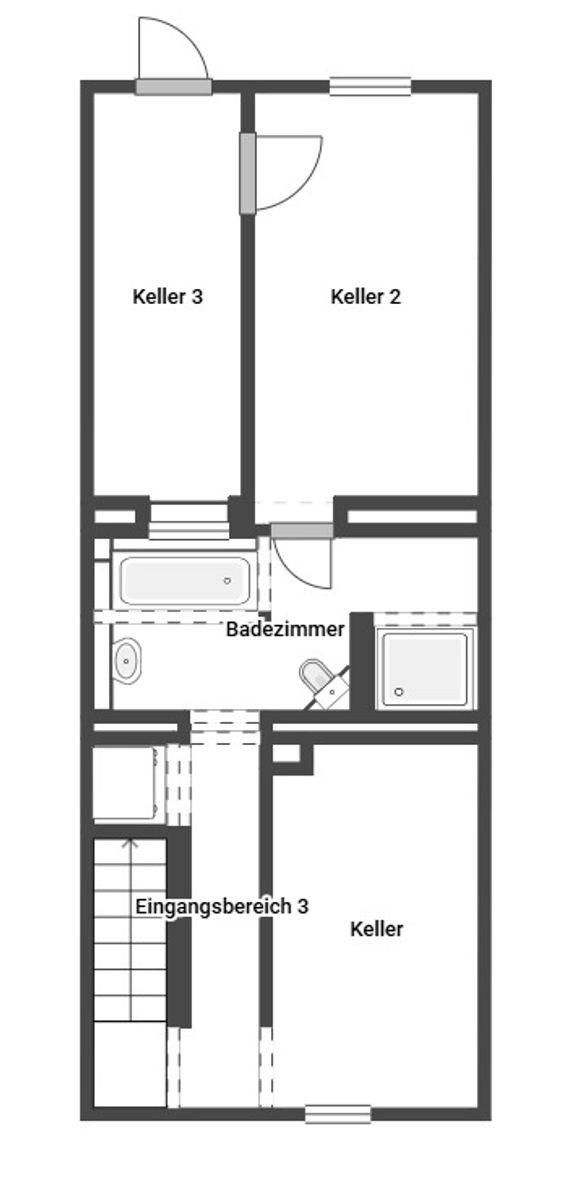 Grundriss Skizze 1. UG