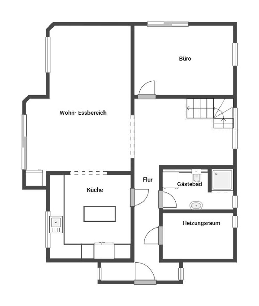 Grundriss Skizze EG