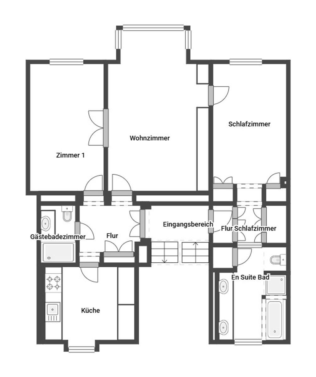 Grundriss Skizze 1. OG