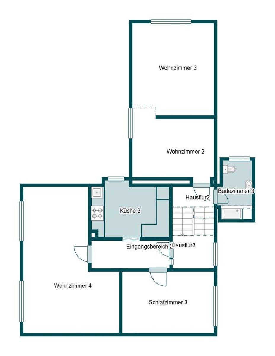Grundriss Skizze 1.OG