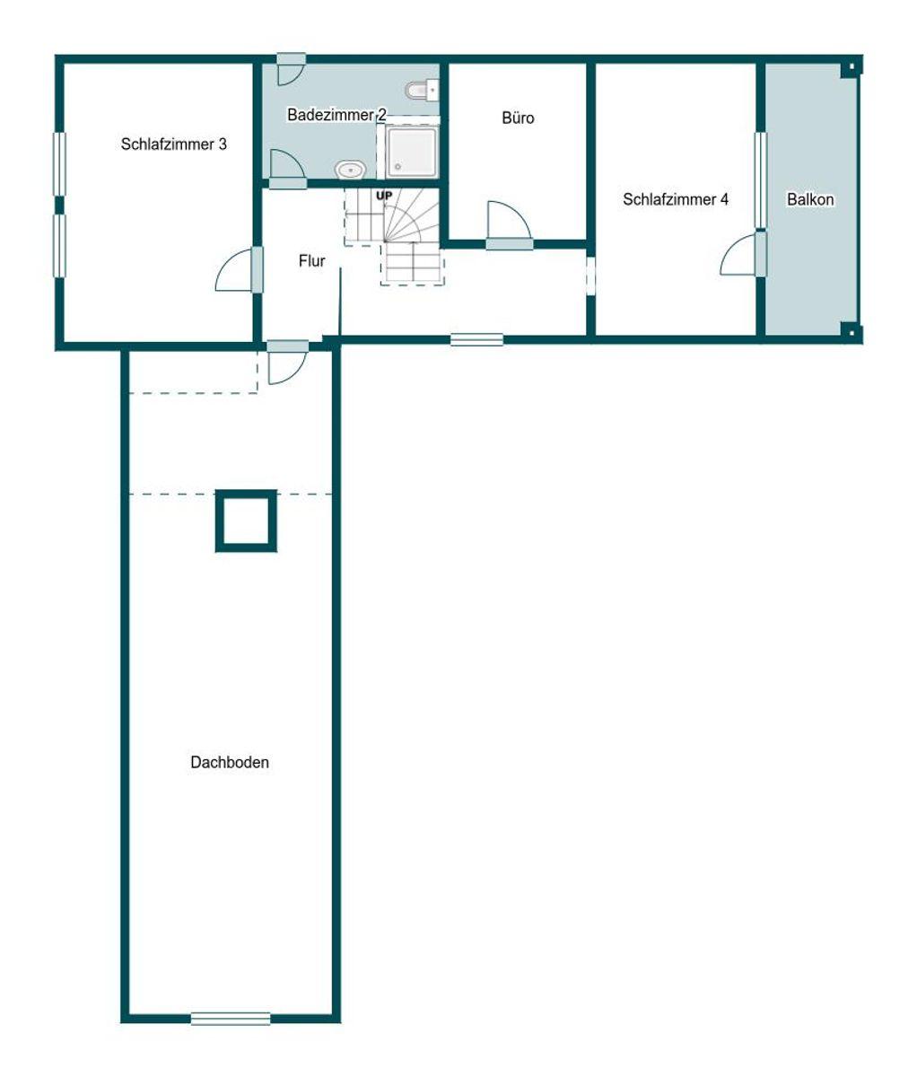 Grundriss Skizze 1.OG