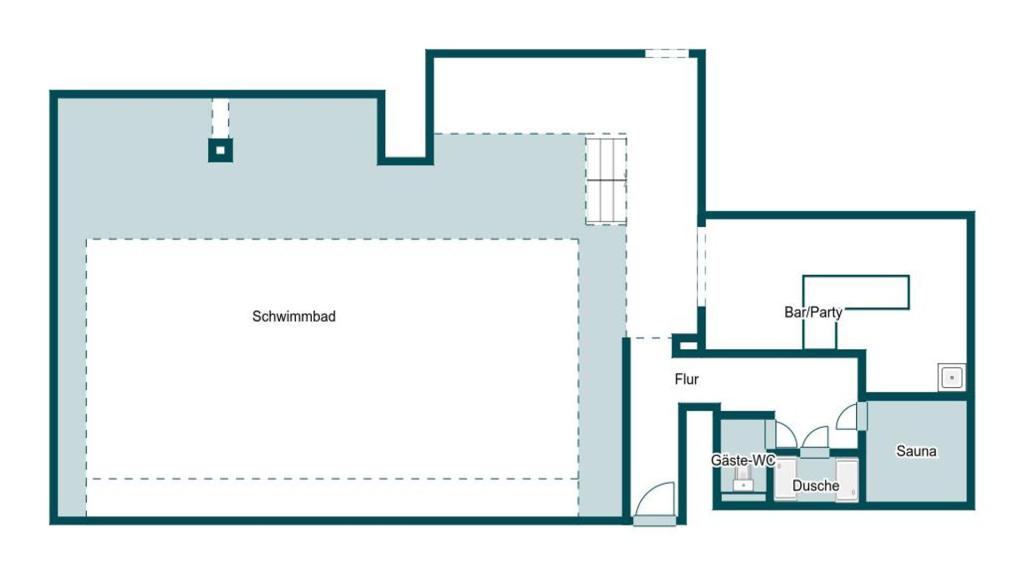 Grundriss Skizze Schwimmbad