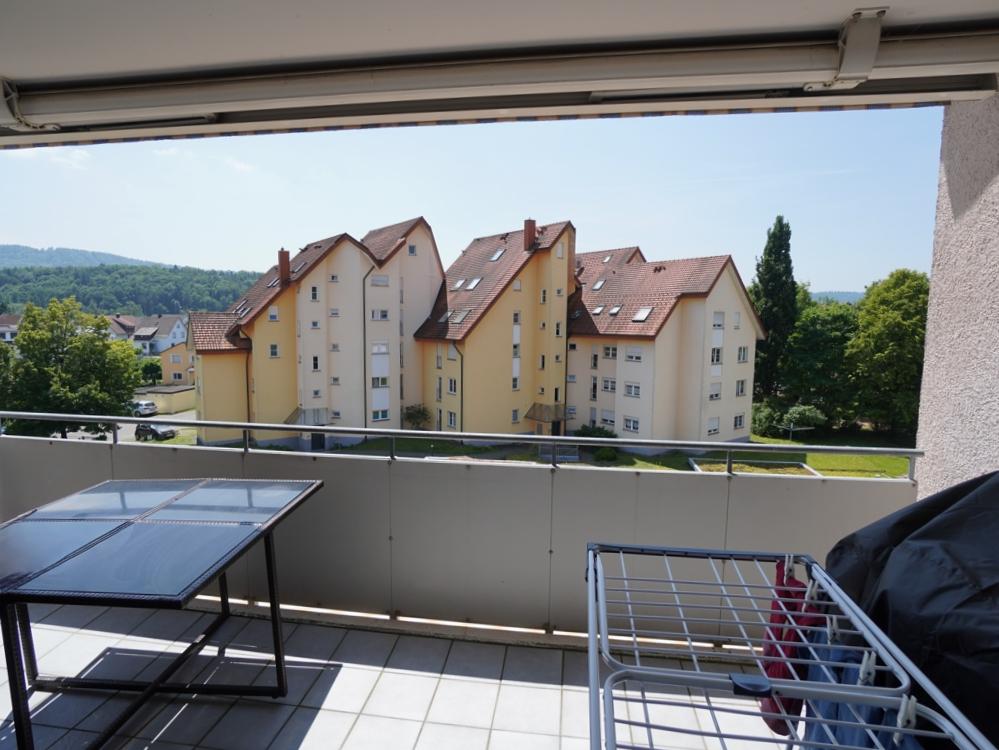 Balkon mit Markise